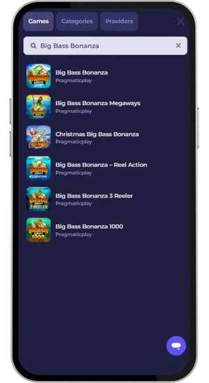Finding and opening Big Bass Bonanza in the casino lobby