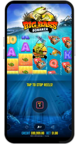 Spinning the reels and triggering free spins in Big Bass Bonanza mobile